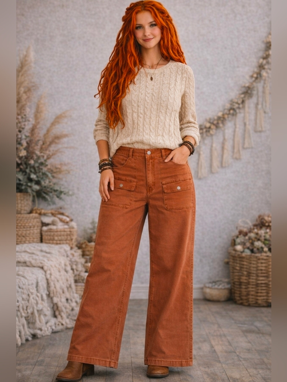Flamingals Straight/wide Leg Pants Sx 2XL
